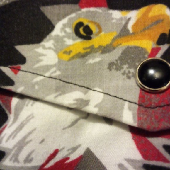 2 Western LS Dress Shirts Aztec Vintage 90's Panhandle Slim and High Noon - Picture 6 of 10